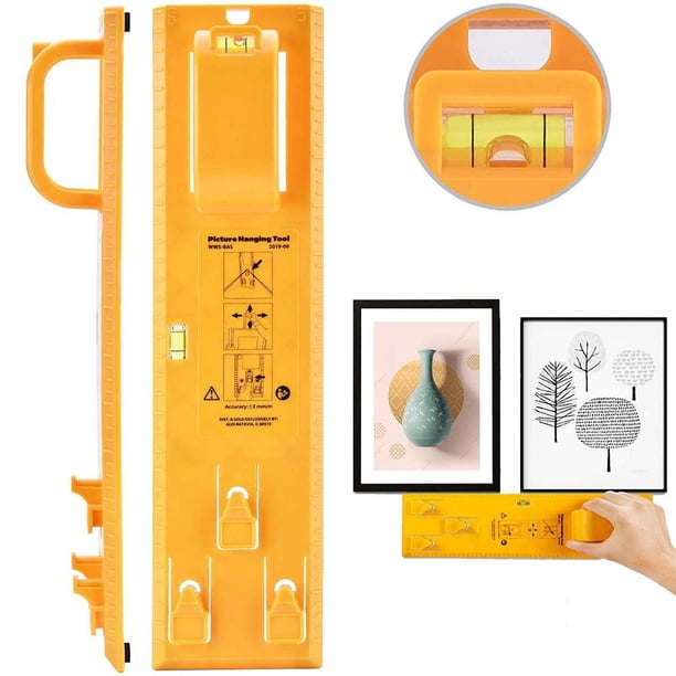 Marco de fotos ABS Regla Nivel de burbuja Indicador de ángulo Buscador Imagen Kit para colgar Ndcxsfigh Libre de BPA