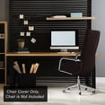 thumbnail image 3 of Silla de Escritorio PiccoCasa Funda Jacquard Rayas Alto Respaldo Universal Giratoria Color café Talla M, 3 of 9