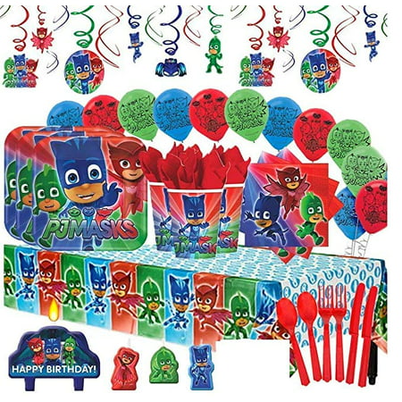 PJ Masks Mega Deluxe Party Supplies Pack for 16