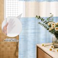 thumbnail image 4 of No Hook Shower Curtain, Sky Blue Shower Curtains for Bathroom with See Through Top Window, Vintage Solid Color Modern Minimalist Distressed Waterproof & Washable Bath Curtain Narrow 54"x78", 4 of 9
