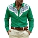 thumbnail image 1 of Camisetas de Navidad de Manga Larga de los Hombres Imprimir de Moda Casual Manga Larga Turndown Collar Blusa para Primavera Invierno Al Aire Libre Diario, 1 of 4