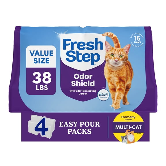 Fresh Step Multi-Cat Scented Litter With The Power Of Febreze, Clumping Cat Litter (Multiple Sizes)