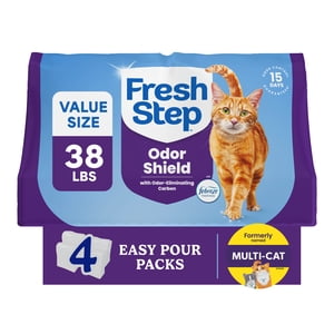 Fresh Step Odor Shield Multi-Cat Clumping Litter, 38 lb