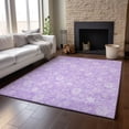 thumbnail image 6 of Addison Rugs Mayfield Washable Transitional Floral Lilac Rectangle Rug, 9' x 12', 6 of 6