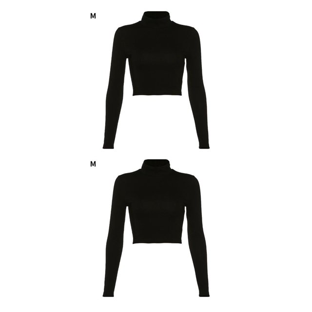 Jumpingount 2021 mujeres Sexy ceñido al cuerpo fiesta vendaje espalda descubierta correas Clubwear camiseta cuello bajo triangulación de envío Negro M 2piezas Jumpingount CBP167299