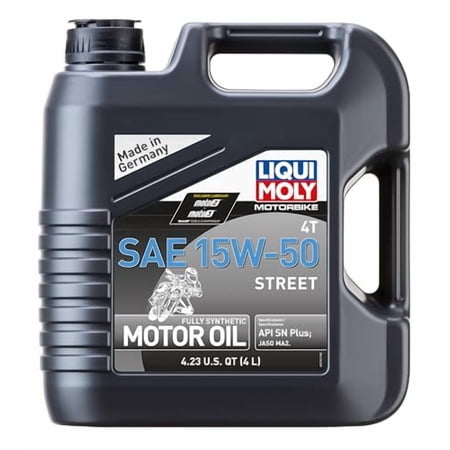 LIQUI MOLY Motorbike 4T SAE 15W-50 Street | 4 L | Motorcycle Fully synthetic engine oil | SKU: 20060