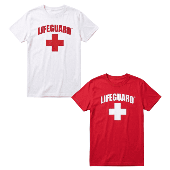 LIFEGUARD Officially Licensed 2-Pack Short Sleeve Crew Neck T-Shirt for Men Women Unisex Tee