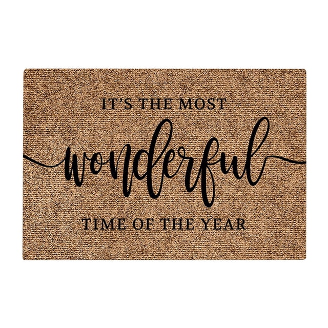 TIELUTT Christmas Doormat Front Door Decoration Christmas Decoration Ladder Throw Blanket Soft Small Rug Nautical Throw Blanket Large Knit Throw Blankets Decorative Throws for Couch