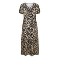 thumbnail image 3 of Vestido de Verano para Mujeres Impresión de Leopardo Manga Corta Vestido de Moda Sexy, Vestido de Verano Corto para Ocasional Y Fiesta, 3 of 6