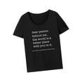 thumbnail image 3 of Camiseta para mujer con cuello redondo, camiseta clásica de ajuste regular, camiseta básica ligera para uso diario, trabajo, playa S, 3 of 8