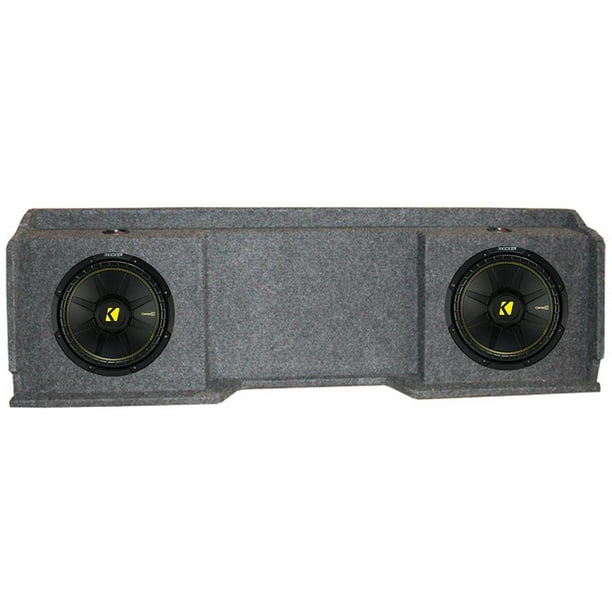 KICKER 44CWCS104 10 Inch Subwoofers (2 Pack) & GMC Silverado X Cab