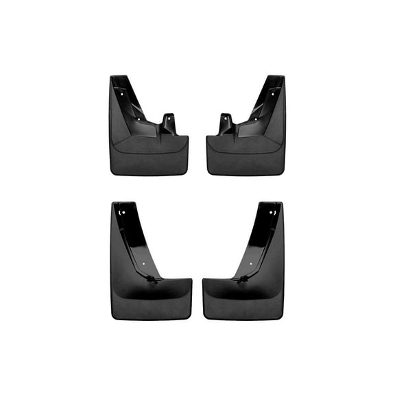 WeatherTech Custom No Drill Splash Guard MudFlaps compatible with Yukon, Suburban, Yukon XL, Tahoe, Front & Rear Set - Black