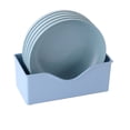 thumbnail image 1 of Fruit Plate Tray Multipurpose Salad Dish Eco Friendly Kitchen Dinner Plate for Household(Blue 5 Round Plate Base ), 1 of 1
