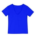 thumbnail image 2 of ITSAME Men's Short Sleeve Tee, Quick Drying Deep V Neck High Elastic Summer 2025 Casual Gym T-Shirt Blue L, 2 of 8