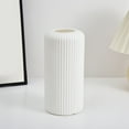 thumbnail image 4 of Kumdkd 8" Modern White Plastic Flower Vase - Sleek Decorative Vase for Bookshelf, Mantel & Coffee Table - Lightweight Home & Office Decor for Fresh/Dried Flowers, 4 of 6