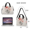 thumbnail image 3 of FORMRS 16" Laptop Bag Carrying Sleeve Case with Handle Travel Shoulder Briefcase, Pink Flower, 3 of 8