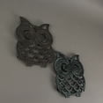 thumbnail image 2 of Set of 2 Cast Iron Owl Trivet Brown & Verdigris Home Decor Kitchen Accessories, 2 of 3