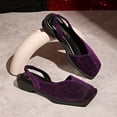 thumbnail image 5 of KIJBLAE Women's Fashion Pointed Toe Closed Toe Flats, Small Luxury Design Block Heel Trendy Casual Shoes Purple 37, 5 of 9