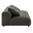 thumbnail image 6 of Modular Loveseat Sofa and Ottoman, Dark Gray, Fabric, Living Room Lounge Cafe Lobby Hospitality Restaurant, Modern Contemporary, HB37439, 6 of 10