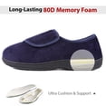 thumbnail image 3 of LongBay Men's Memory Foam Diabetic Slippers Comfy Warm Plush Fleece Arthritis Edema Swollen House Shoes, 3 of 8