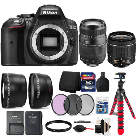 Nikon D5300 DSLR Camera with 18-55mm Lens, 70-300mm Lens and Accessory
