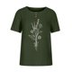 thumbnail image 2 of Camisas de Manga Corta para las Mujeres, Blusa de Botón de Impresión Casual con Cuello Redondo Hecha de Tela Suave Transpirable para Verano Primavera, Blusas de Manga Corta para las Mujeres, 2 of 4