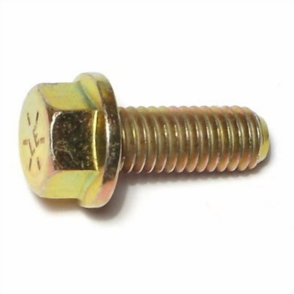 3/8"-16 x 1" Zinc Plated Grade 8 Steel Coarse Thread Hex Washer Head Flange Bolts FBHWS8-069