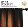 thumbnail image 6 of 2 Pack Valances Window Treatments, Orange Copper Vintage Stripe Blackout Drapes Adjustable Curtain Valances for Windows Living Room Kitchen Over Sink, 18x52 Inch Rod Pocket Valances, 6 of 6