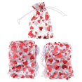 thumbnail image 2 of 100 piezas Amor Bolsos de Brillante Fiestas de Casamiento de Tela Obsequios de Cordón Colcomx Bolsa de joyería con cordón, 2 of 8