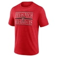 thumbnail image 2 of Men's Red Texas Tech Red Raiders Double Stripe Tri-Blend T-Shirt, 2 of 3