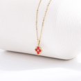 thumbnail image 1 of Collar con colgante de trébol de 4 hojas para mujer, gargantilla de trébol de moda, chapado en oro, joyería de acero inoxidable de lujo, regalo, 1 of 4