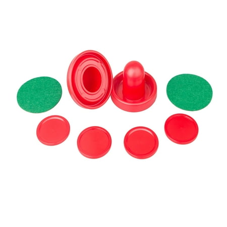 Custom Game Table Felt EEEKit Air Hockey Pucks & Pushers Set 2Pcs Goalies Pucks 4Pcs Felt Mallet Slider Pusher Replacement Accessories For Home Table Game ()