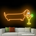 thumbnail image 5 of Handmadetneonsign Dachshund Drinking Margarita Neon Sign, Margarita Wall Art Decor, Bar Wall Decor 53445, 5 of 5