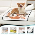 thumbnail image 5 of Washable Pet Pee Pads with Super Absorbent Reusable Training Pads for Dogs & Cats Orange and White Flowers and Pumpkins, 5 of 6