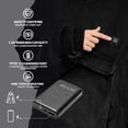 thumbnail image 4 of Heated Hoodie Blanket, Wearable Electric Blanket with 3 Heat Settings, Cordless Portable Flannel Hooded Blanket for Men Women, 4 of 7
