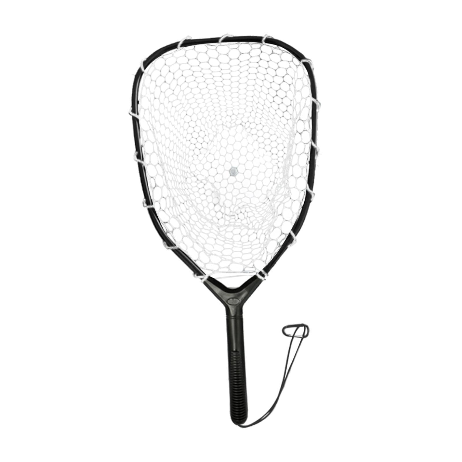 QccHieUs Fishing Landing Net Catching Mesh Net Nonslip Grip Sturdy Fishing Tool Catch and B