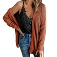 thumbnail image 2 of Jjayotai Lightweight Cardigan for Women, Crochet Cover Up, Loose Open Front Long Sleeve Cardigans Sweaters Brown S, 2 of 6
