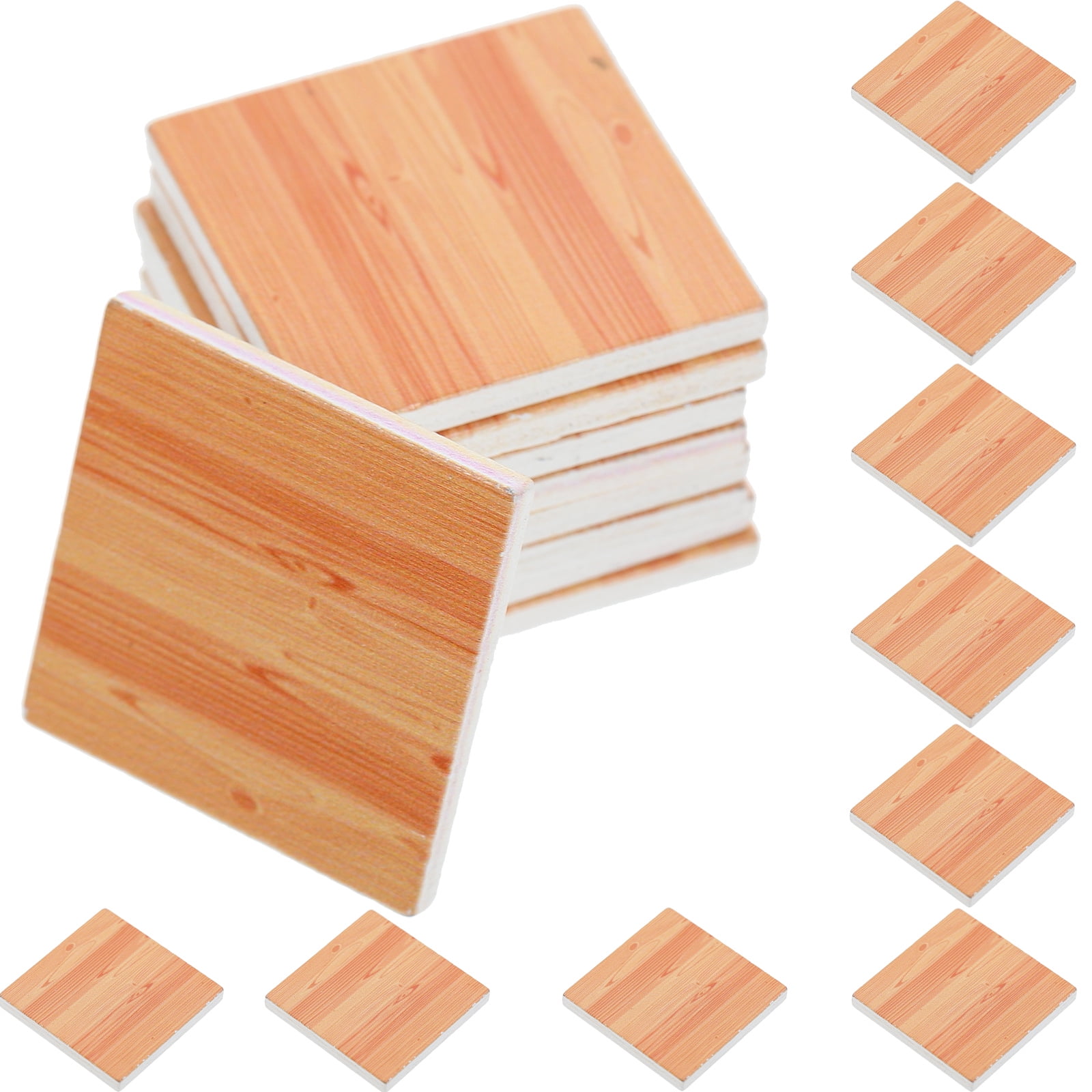 18Pcs Mini House Wood Floorboards Decorative Tiny Floor Sheets Creative
