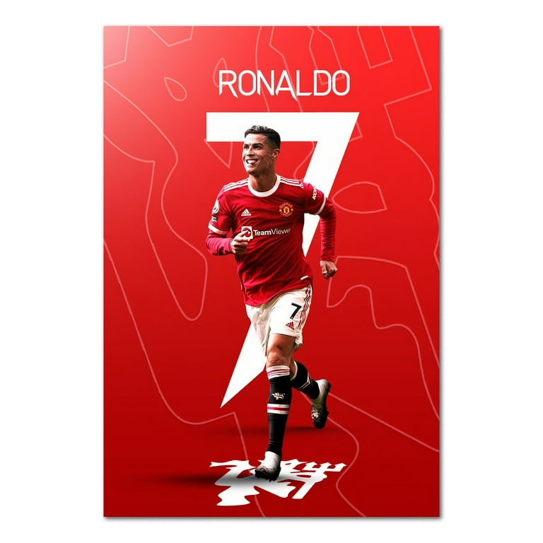CR7 Cristiano Ronaldo Poster, Soccer Sport Wall Art