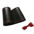 thumbnail image 1 of Lefu DIY Car Steering Wheel Cover with Needles Thread Black/Red Leather, 1 of 9