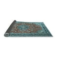 thumbnail image 2 of Ahgly Company Indoor Rectangle Medallion Light Blue Traditional Area Rugs, 6' x 9', 2 of 4