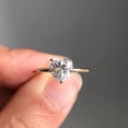 thumbnail image 5 of Cora jewellery 2CT Heart Shape Moissanite Hidden Halo Engagement Ring For Women, 14K Yellow Gold, 5 of 6