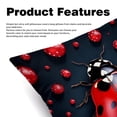 thumbnail image 2 of Seven Starred Ladybird Inserts in Sizes 16x16, 18x18, and 20x20 Inches with Unique Patterns - Set of 2 for Bed Pillows,and Chair Pillow Covers - Great for Various Occasions!, 2 of 6