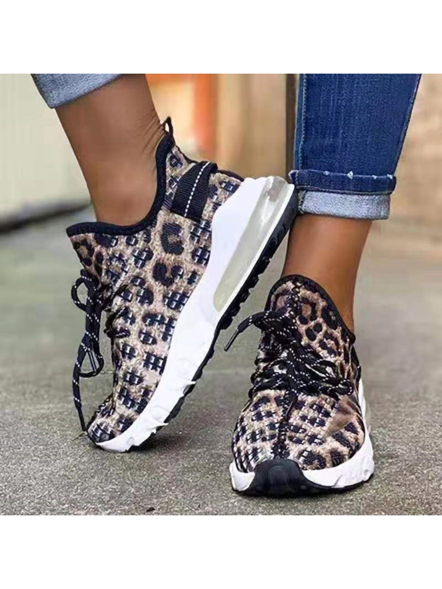 walmart womens leopard tennis shoes