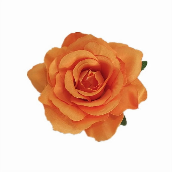 XmhyTop-A 5pcs Brooches Pins Hair Flowers Fabric Hair Clips, Rose Hair Clips, Hairpin Brooch, Flower Headpieces,Orange