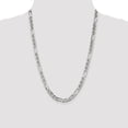 thumbnail image 2 of Diamond2Deal 925 Sterling Silver 6.5mm Figaro Anchor Chain Necklace for Men 24", 2 of 6