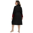 thumbnail image 6 of Women's Plus Size Kimonos Robes Long Sleeve Short Dressing Gown Sleepwear Lightweight Knee-Length Bathrobe With Pockets, XL-4XL, 6 of 6