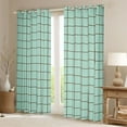 thumbnail image 2 of Homewish Vintage Rectangle Plaid Black Out Curtains, Stripes Ombre Curtains Pack of 2 (42x63 Each), Aqua Marine Abstract Artwork Bedroom Curtains, Curtains and Drapes Decor, 2 of 6