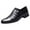 Black, variant on Xfvqtps Mens Dress Shoes British Style Wrinkle Design Pointy Toe Slip on Metal Fashion Classic Formal Business Casual Leather Shoes Black