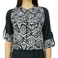 thumbnail image 3 of Bimba Women Black Straight Ladies Kurta With Printed Jacket Kurti Tunic Clothing, 3 of 8